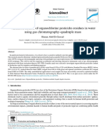 Validation Method of Organochlorine Pesticides Residues in Water Using Gas Chromatography-Quadruple Mass