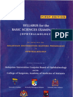 Basic Sciences Examination (Ophthalmology) Syllabus PDF