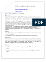 Trend Analysis of Sustainable Consumption in Corporate Reporting 1