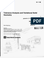 Tolerance Analysis and Variational Solid: Geometry