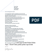 Lirik Lagu Kotak Pelan-Pelan Saja - Chord Gitar Pelan-Pelan Saja Kotak