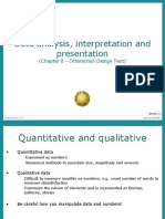 Data Analysis, Interpretation and Presentation: (Chapter 8 - Interaction Design Text)