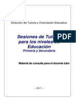 Sesiones de Tutoría para Los Niveles de Educación Primaria y Secundaria - ME PDF