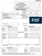 Request For Inspection: Saudi Aramco Project Inspection Division Inspection Department