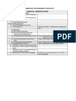 Documentary Requirement Checklist SGLG