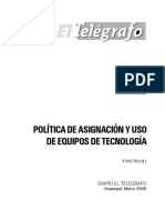 Politica de Asignacion y Uso de Equipos de Tecnologia