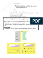 Math Unit 5 Parent Information - Perimeter, Area, and Surface Area