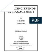 Emerging Trends in Management: BBA V Semester Core Course