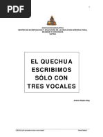 Trivocalismo, Quechua PDF