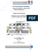 Memoria de Cálculo Estructural Conjunto Habitacional Bizet PDF