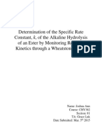 CHY382-01 Ester Hydrolysis Lab Report