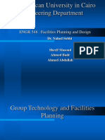 The American University in Cairo Engineering Department: ENGR 548: Facilities Planning and Design