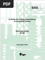 Cigré 640 - A Guide For Rating Calculations of Insulated Cables PDF