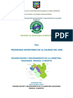 Informe de Monitoreo Ambiental Calidad Del Aire 