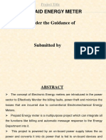 Prepaid Energy Meter Under The Guidance Of: Project Title