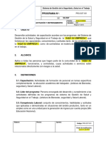 PRG-SST-001 Programa de Capacitación y Entrenamiento