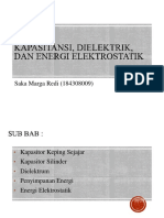 Kapasitansi, Dielektrik, Dan Energi Elektrostatik