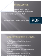 Diapositivas Calentam, Iento Global Hecho Trabajop Ginal