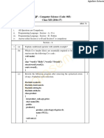 CBSE Sample Papers 2017 Class 12 Computer Science