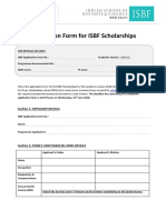 ISBF Scholarship Application Form 2018 Round 3