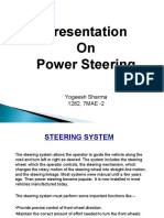 Presentation On Power Steering: Yogeesh Sharma 1282, 7MAE - 2