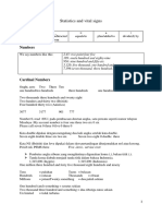 Statistics and Vital Signs