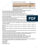 Exame de Historia 1º Ensino Medio Banco de Questoes PDF