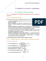 1 - A População Utilizadora de Recursos e Organizadora de Espaços