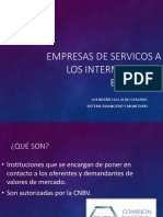 Empresas de Servicos A Los Intermediarios Bursatiles