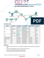 3.6.1.2 Packet Tracer Configure AAA Authentication On Cisco Routers