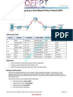 4.4.1.1 Packet Tracer Configuring A Zone Based Policy Firewall ZPF