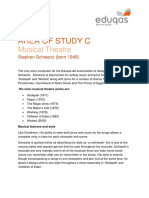 33.eduqas GCE Music - Musical Theatre (Stephen Schwartz) Handout