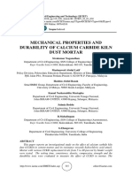 Mechanical Properties and Durability of Calcium Carbide Kiln Dust Mortar