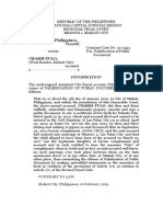 Information On Falsification of Public Document