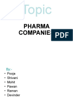 Topic: Pharma Companies