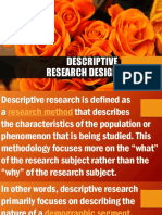 Descriptive Research Design