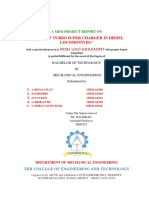 Study of Turbo Super Charger in Diesel Locomotives.: Diesel Loco Shed, Kazipet