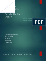 Congenital Malformations of Female Genital Organs: DR Sonia Aluvilayil Assistant Professor (Obgy)