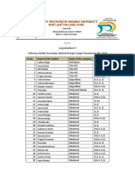 Final Pacement List 2018