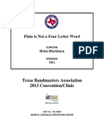 Flute Is Not A Four Letter Word: Texas Bandmasters Association 2013 Convention/Clinic