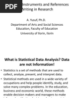 Statistical Instruments and References Writing in Research