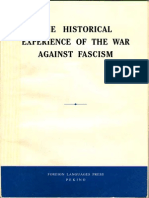 The Historical Experience of The War Against Fascism