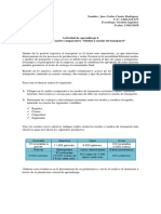 Actividad de Aprendizaje 6 Evidencia 1 Cuadro Comparativo Medios y Modos de Transporte