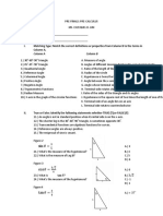 Pre Cal 4th Quarter Exam