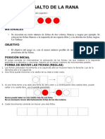 REGLAS y S o L U C I o N e S PARA 3 FICHAS Juego Salto de La Rana