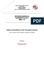 Business Policy Written Report - Traffic Policy