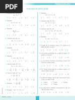 Ecuaciones de Primer Grado PDF