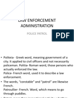 Law Enforcement Administration: Police Patrol