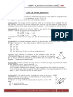 Guia de Ejercicios Campo Electrico - Ley de Gauss