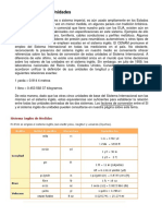 Sistema Inglés de Unidades